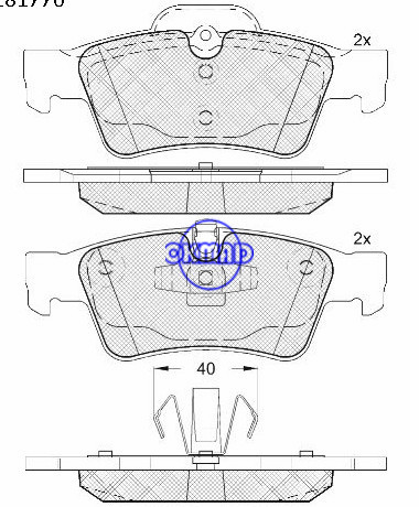 MERCEDES BENZ M-CLASS (W164)  R-CLASS (W251, V251)  GL-CLASS (X164) brake pad FMSI:D1122-8228 OEM:164 420 15 20 WVA:23923,F1122